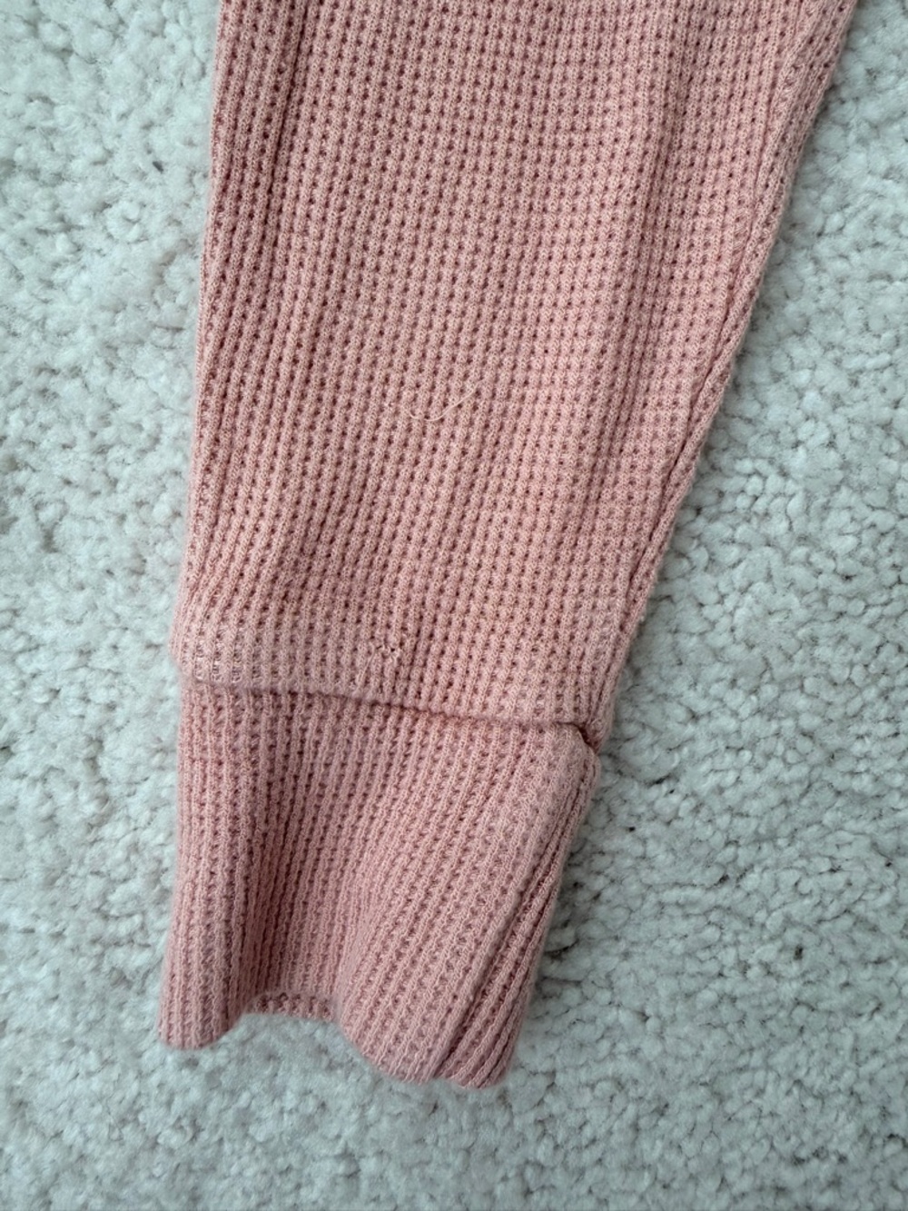 Posh Peanut Dusty Rose Waffle Knit Pajama Set - Picture 10 of 14